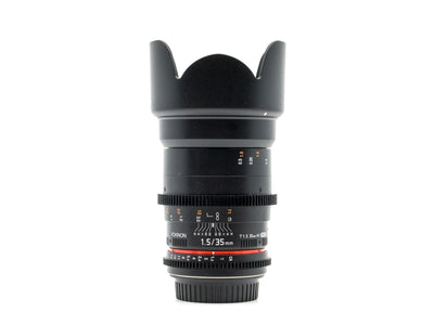 Rokinon 35mm T1.5 Cine DS - Προσαρμογή Canon EF