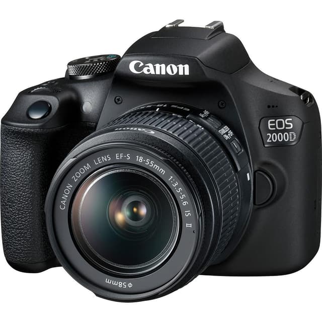 EOS 2000D SLR - Black + Canon EF-S 18-55 mm f/3.5-5.6 IS II f/3.5-5.6 de segunda mano en Camera Market