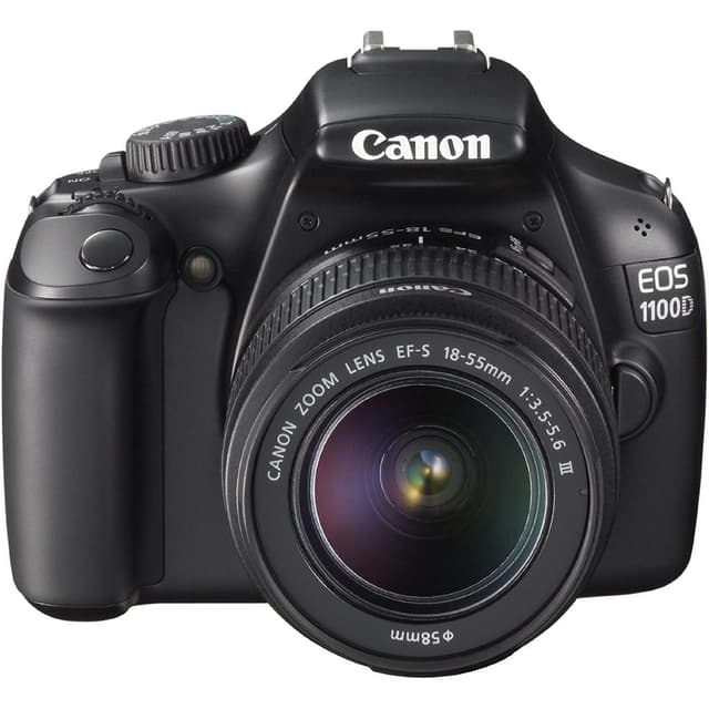 EOS 1100D SLR - Black + Canon Zoom Lens EF-S 18-55mm f/3.5-5.6 III f/3.5-5.6 III  · main image
