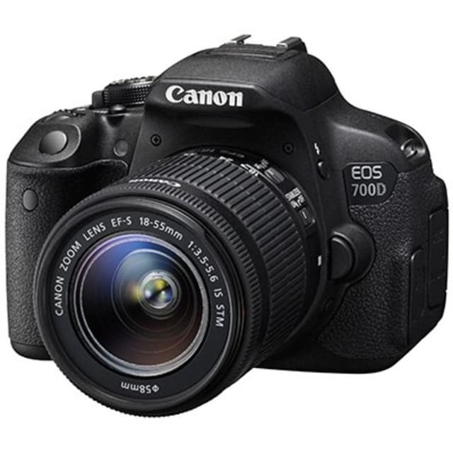 EOS 700D SLR - Black + Canon EF-S 18-55mm f/3.5-5.6 IS STM f/3.5-5.6  · main image