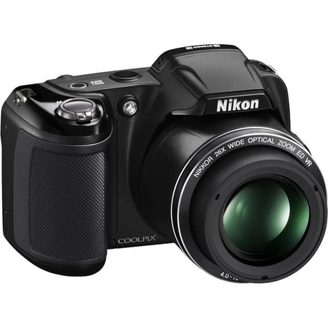CoolPix L810 Compact Camera - Black + Nikon Nikkor 26X Wide Optical Zoom ED VR 4.0-104mm f/3.1-5.9 f/3.1-5.9 