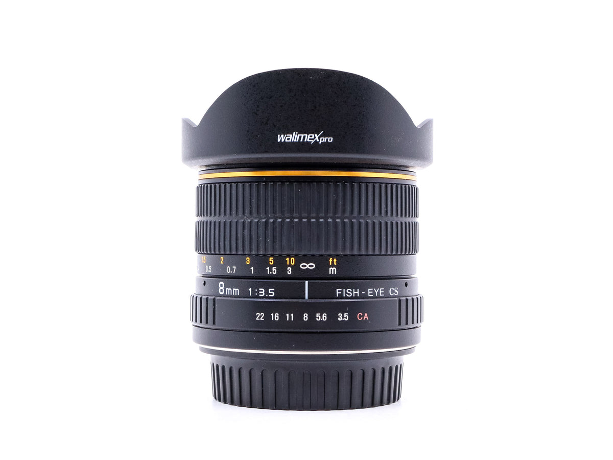 Walimex Pro 8mm f/3.5 CS Fisheye - Προσαρμογή Canon EF-S · imagen principal