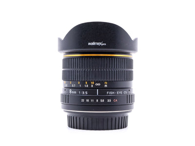 Walimex Pro 8mm f/3.5 CS Fisheye - Προσαρμογή Canon EF-S