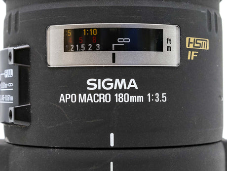 Sigma 180mm f/3.5 EX APO DG Macro - Προσαρμογή Sigma SA