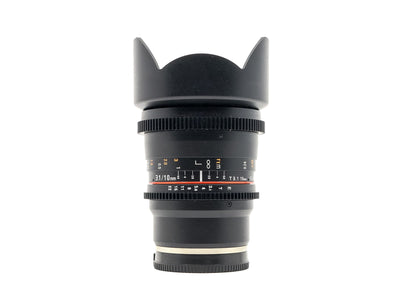 Samyang 10mm T3.1 VDSLR ED AS NCS CS II - Προσαρμογή Sony E