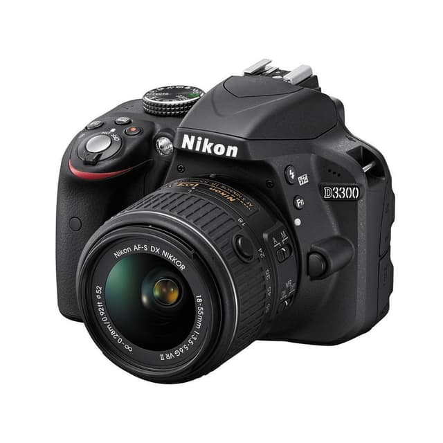 Réflex D3300 - Negro + Nikon AF-S DX Nikkor 55-200mm f/4-5.6G ED f/4-5.6 de segunda mano en Camera Market